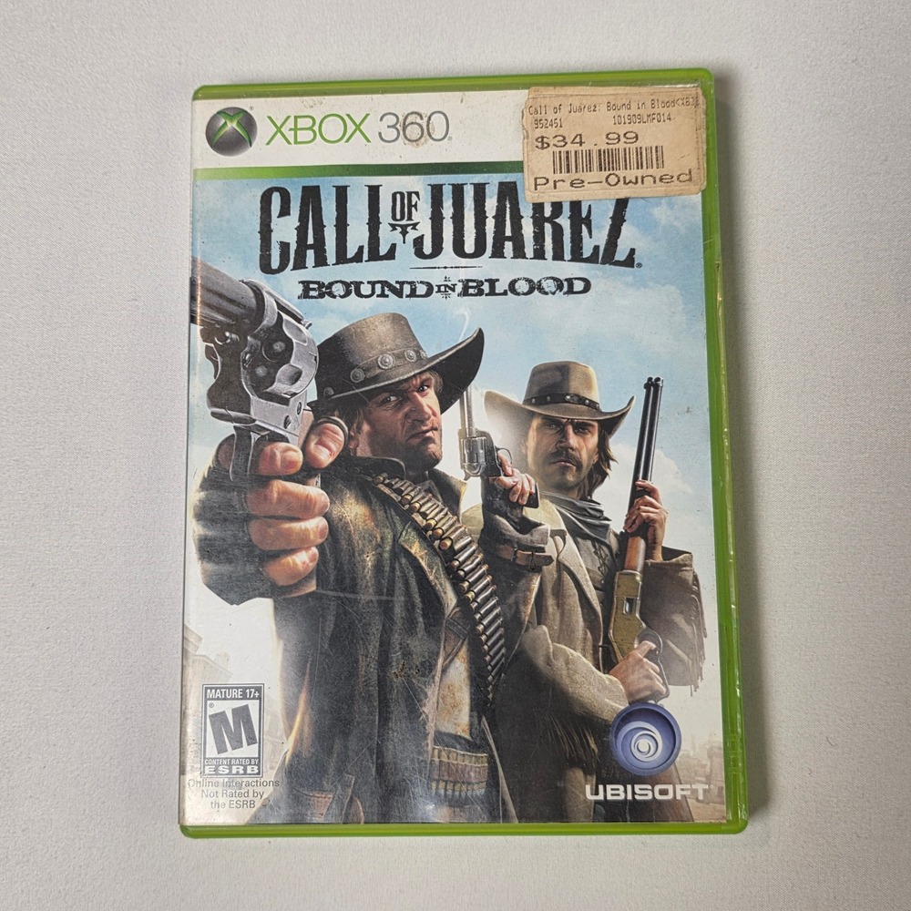 Call of Juarez Bound in Blood Xbox 360 Case Western First Person Shooter Game